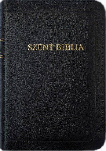 Zsebméretű Károli-Biblia, bőrkötés, aranymetszés